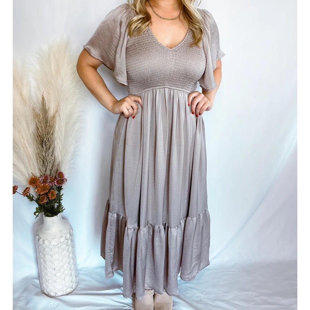 Elegant Gray Women's Dress